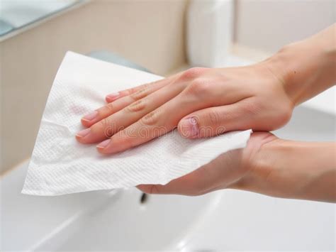 drying hands paper towel stock illustrations  drying hands paper