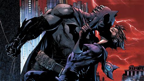 Batman Catwoman Kiss 4K wallpaper download