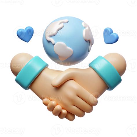 Global Unity Handshake and Hearts Around the World 52569743 PNG