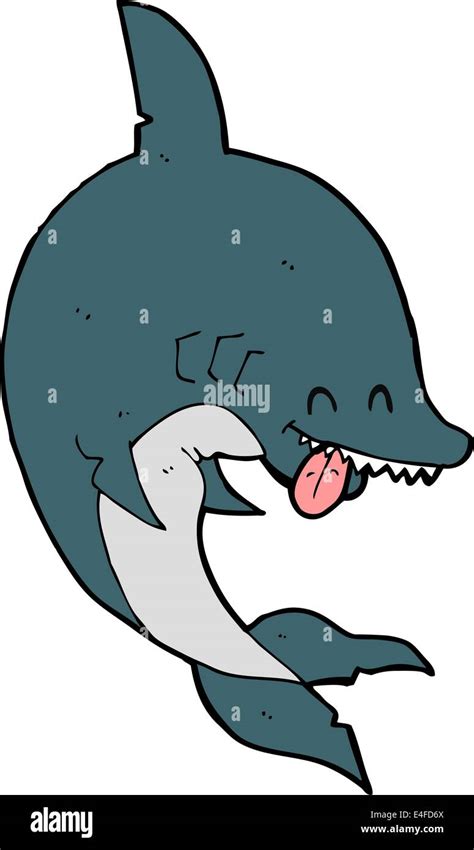 funny cartoon shark Stock Vector Image & Art - Alamy