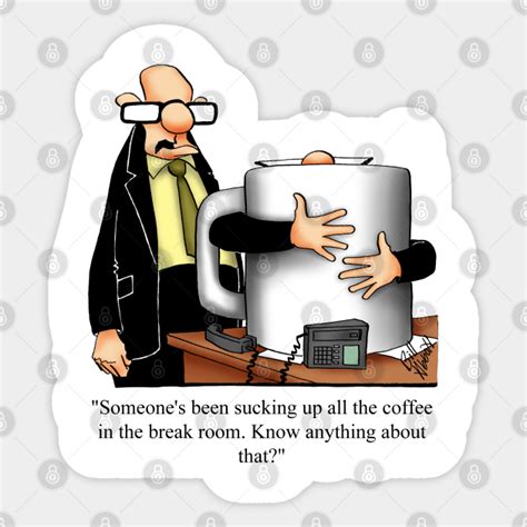 Funny Coffee Drinker Spectickles Cartoon Humor - Coffee - Sticker ...