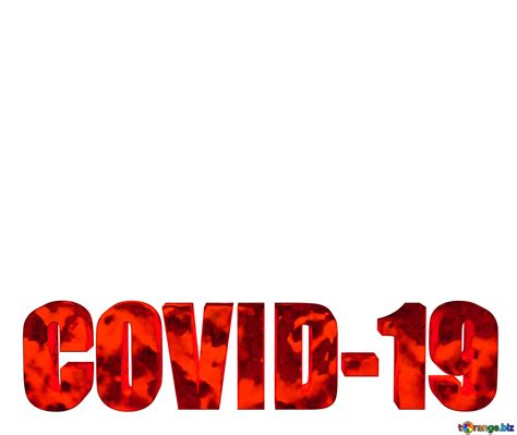 3D lettering red Covid-19 on white background №219744