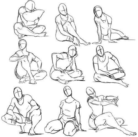 Sit pose references | Art reference poses, Drawing body poses, Figure ...