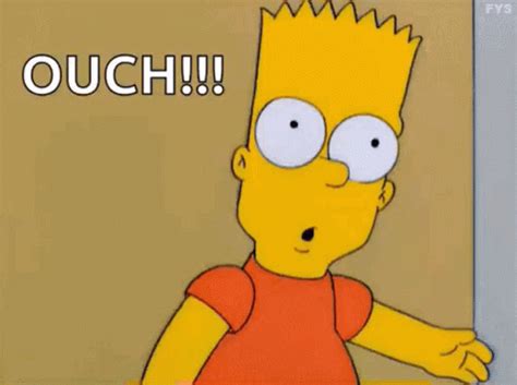 Ouch Bart Simpson D'oh The Simpsons GIF | GIFDB.com