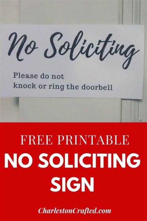 No Soliciting Sign- Free Printable