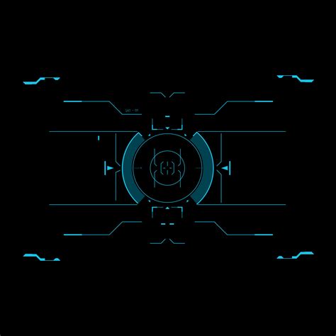 Game interface target elements, high-tech simulator futuristic hud