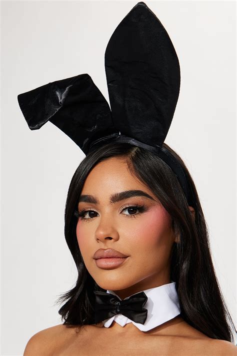 Playboy Boudoir Bunny 9 Piece Costume Set - Black | Fashion Nova