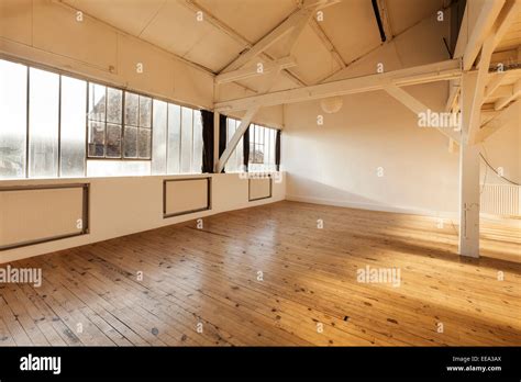interior loft, beams and wooden floor Stock Photo - Alamy