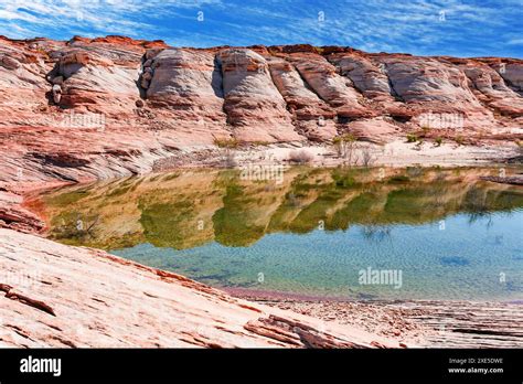 sandstone rock cliff water  res stock photography  images alamy
