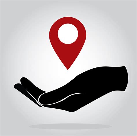 hand holding location icon symbol vector 532841 Vector Art at Vecteezy