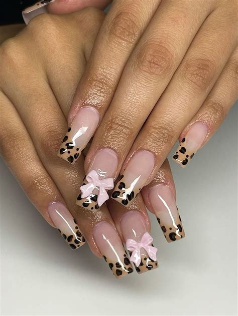 pin  sophia  glam   cheetah print nails simple nails
