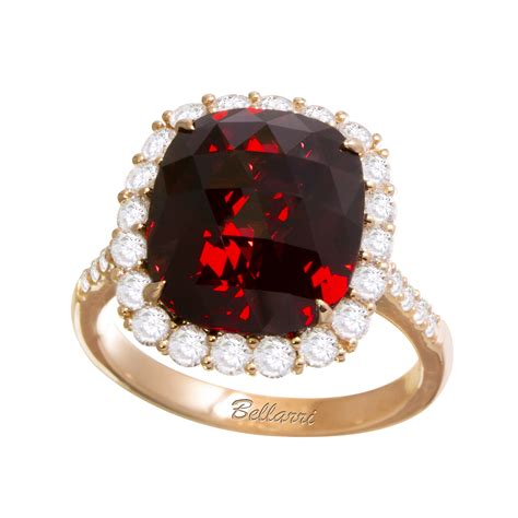 Bellarri Rose Gold, Garnet And Diamond Legacy Ring Available For