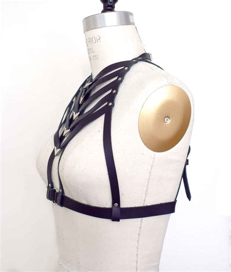 tui high neck leather harness bra leather harness fetish lingerie