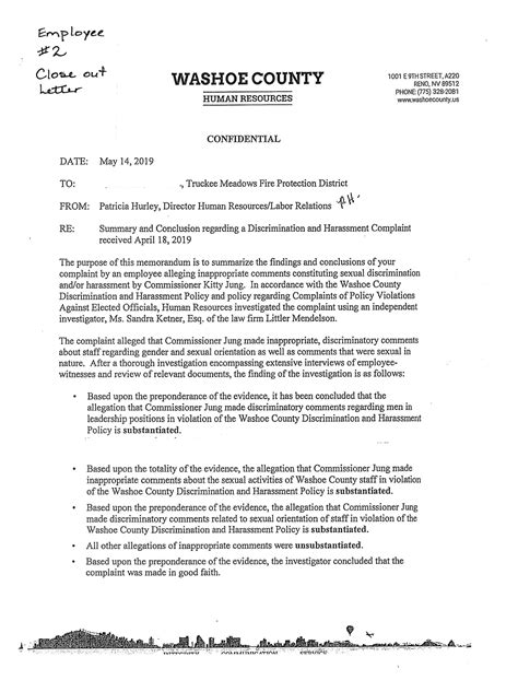 Kitty Jung Washoe County Investigation Reports | PDF