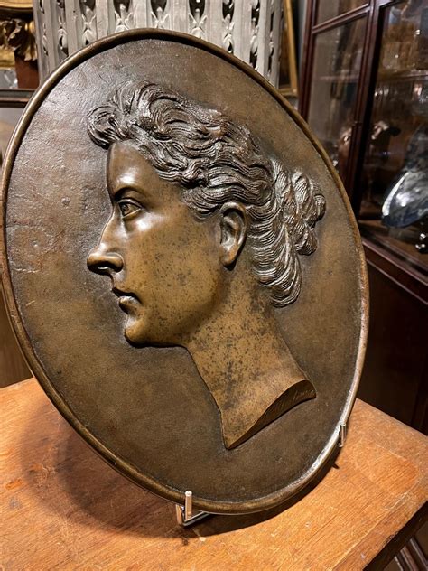 proantic important oval medallion  bronze