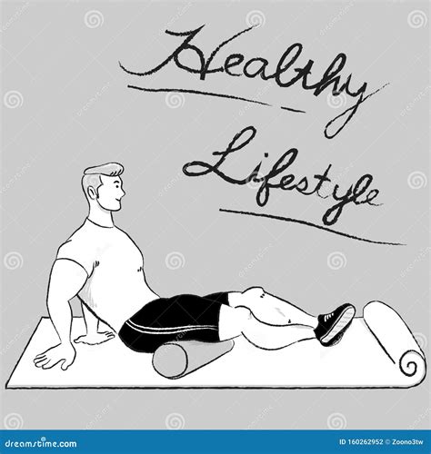 Exercise Foam Roller Stock Illustrations – 42 Exercise Foam Roller