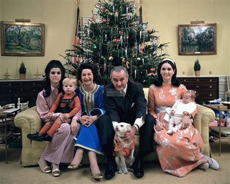 President Lyndon B. Johnson and Family at Christmas in 1968 - Etsy UK