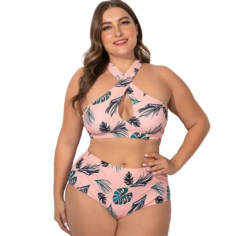 RIMIUT-Plus-Size-Women-Fat-Bikini-Set-Sexy-Cross-Polyester-Felmale