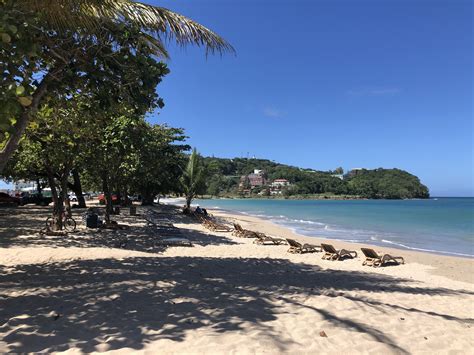 Beach right next to the airport in St. Lucia, visitors can take a swim