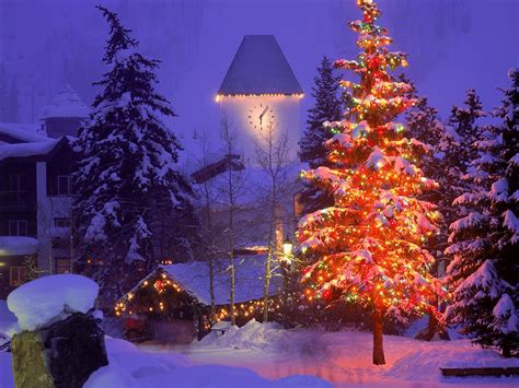 Christmas Snow Scene Wallpapers - Wallpaper Cave