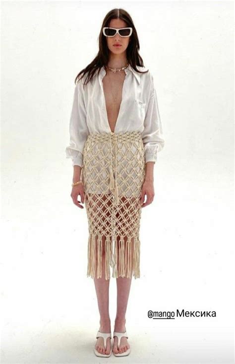 Pin by Elena Romanova on Одежда макраме | Macrame dress, Knitwear ...