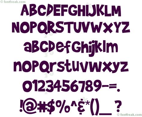 Font Freak, Brady Bunch - Shareware by Insanitype! Font Design