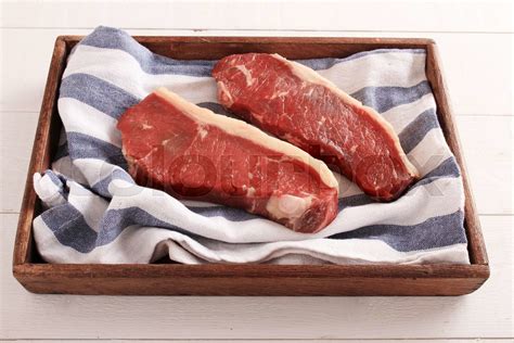 uncooked steak stock image colourbox