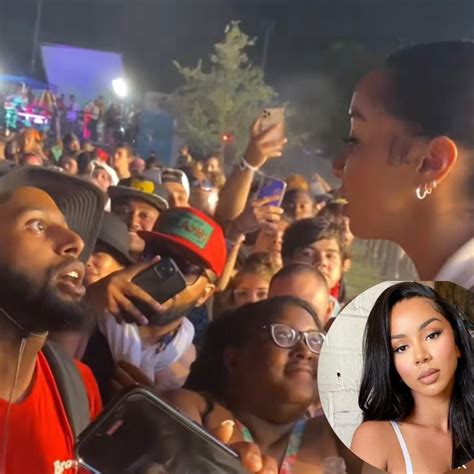 Brittany Renner Throws Water In Mans Face During Heated Verbal