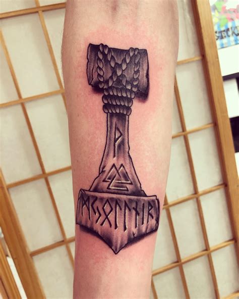 mjolnir tattoo  norse tattoos  avoid surflegacy