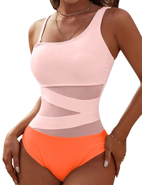 Blooming Jelly Women's Sexy One Piece Bathing Suits One Shoulder