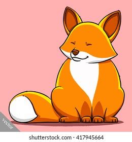 Funny Cartoon Cute Fat Fox Vector Stock Vector (Royalty Free) 417945664 | Shutterstock