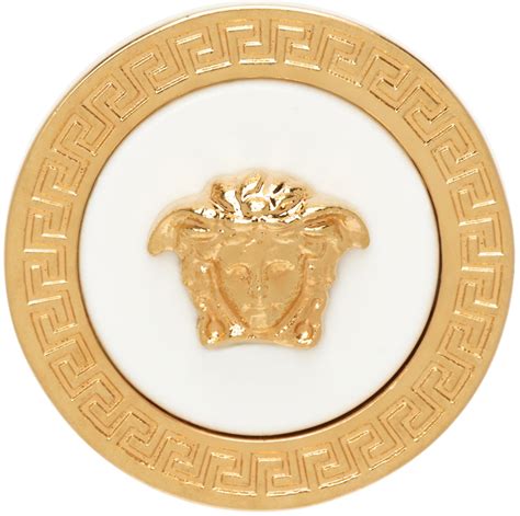 versace gold white medusa ring versace