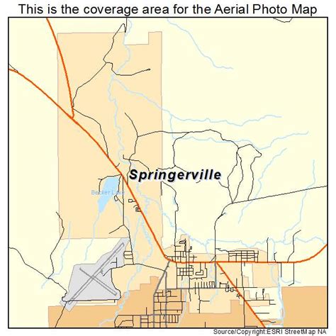 aerial photography map  springerville az arizona