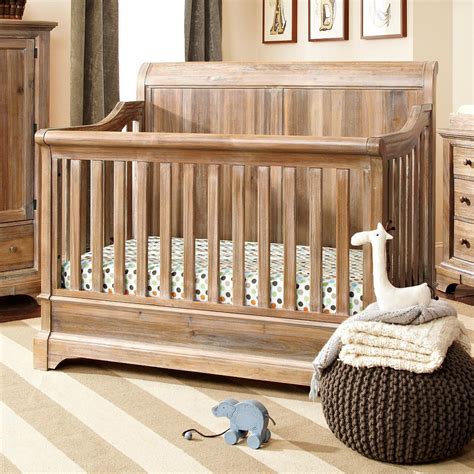 bertini pembrooke    convertible crib natural rustic