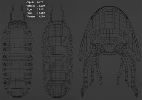 3D model Pillbug or Rolleypolley VR / AR / low-poly | CGTrader