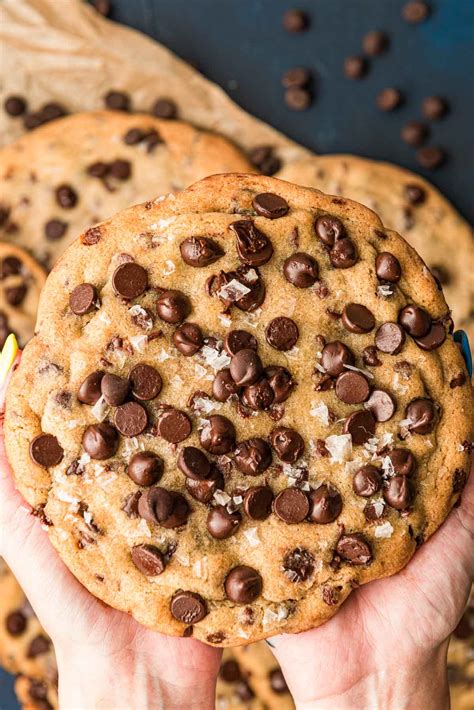 The Best Giant Chocolate Chip Cookies - Sugar and Soul