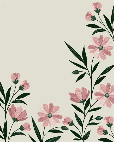 pink flowers card 21398363 Vector Art at Vecteezy