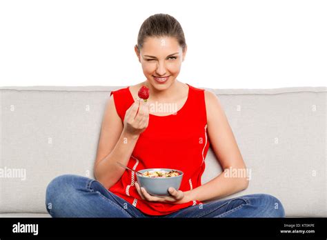 Enjoy healthy food Stock Photo - Alamy