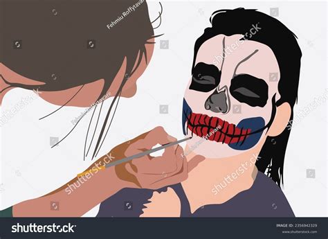 halloween makeup for kids. Scary face makeup - Royalty Free Stock Vector 2356942329 - Avopix.com