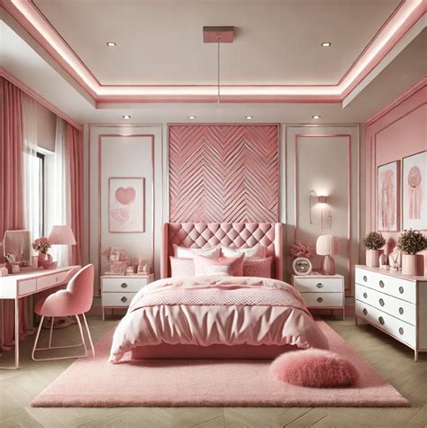 Girly Pink Bedroom Ideas - HomeDesignsAI