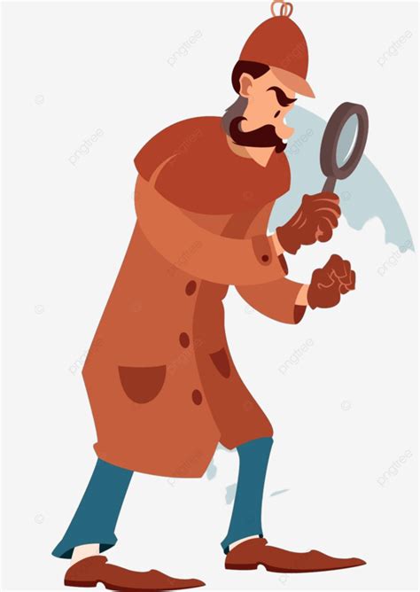Cartoon Flat Detective Male Inspector Police Vector, Male, Inspector ...