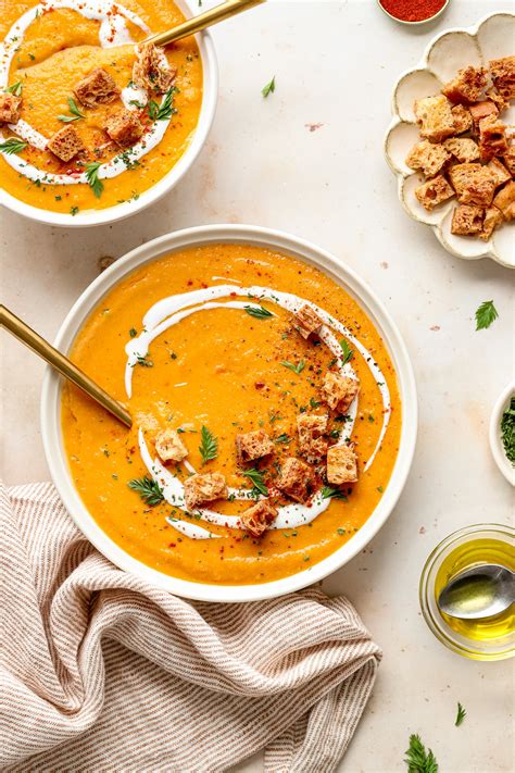 minute creamy carrot red lentil soup  natural nurturer