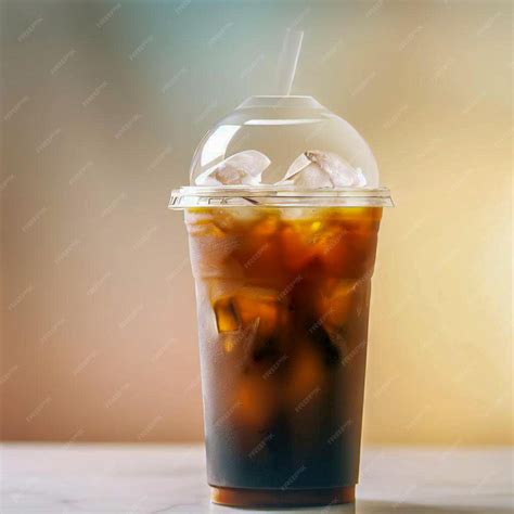 premium ai image  cup  iced tea  ice