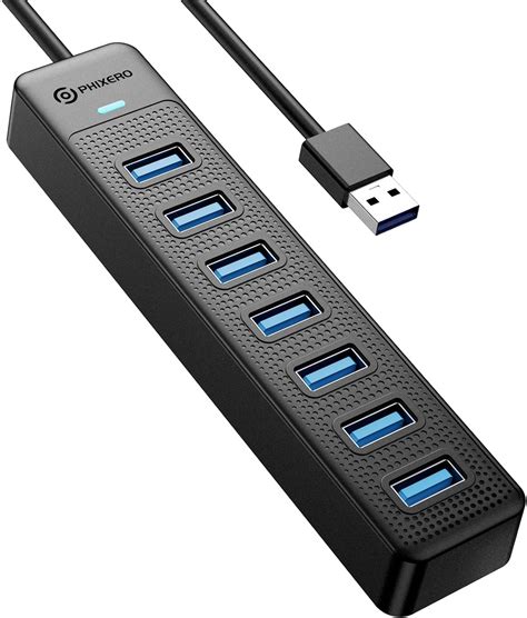 Amazon.com: PHIXERO 7 Port USB 3.0 Hub, Multi USB Port Hub Portable USB ...