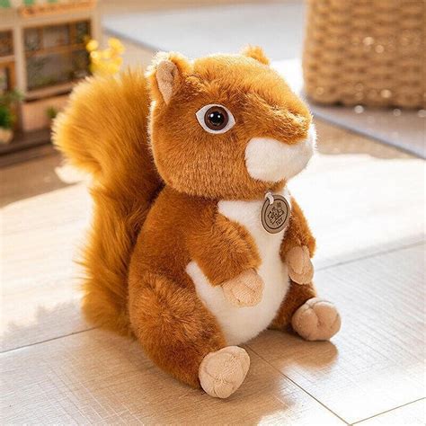 Cute Simulation Squirrel Plush Toy Cartoon Stuffed Animal Doll