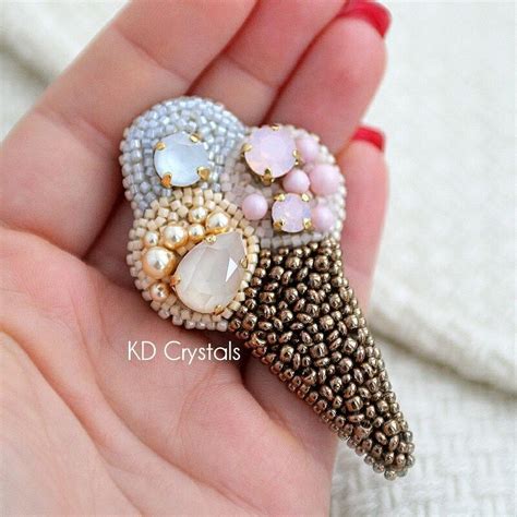 Брошь мороженое :))) заметно, что я второй день без сладкого?:)) # ...