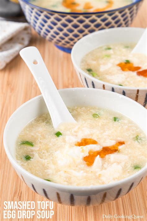 Smashed Tofu Egg Drop Soup | Daily Cooking Quest