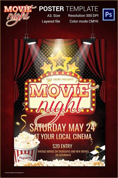 Free Movie Night Flyer Template Of Movie Night Flyer Template 25 Free ...