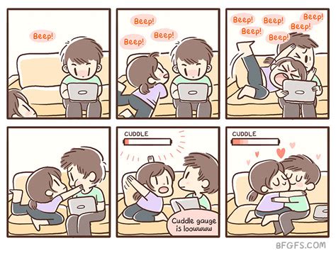 Girlfriend Illustrates Everyday Life With Her Boyfriend And A Puppy In