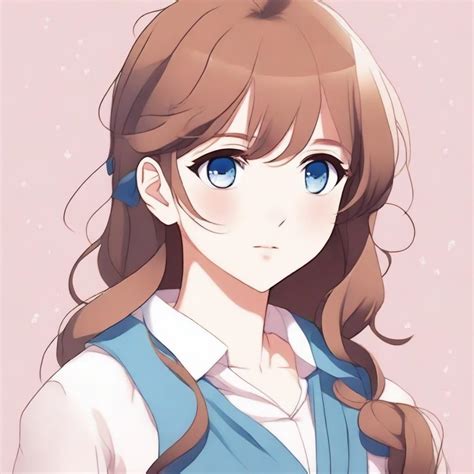 enchanting anime girl  blue eyes
